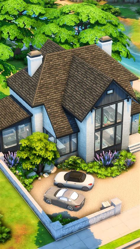 Base game modern home in the sims 4 no cc speed build sims 4 ideas ...