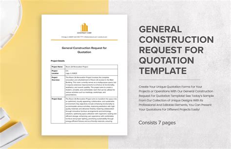 Construction Request for Quotation (RFQ) Templates in Word to Download