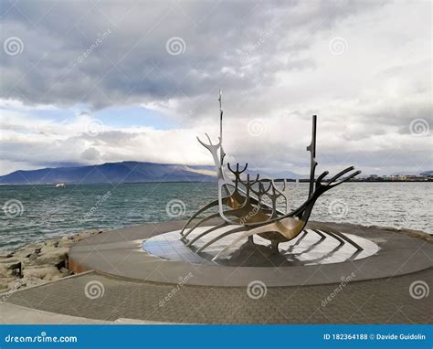 Sun Voyager Sculpture, Solfar. Reykjavik, Iceland Editorial Stock Photo ...