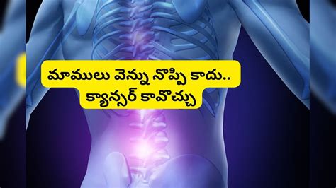 Spinal Cord Cancer: వెన్ను నొప్పి వస్తుందా? కచ్చితంగా క్యాన్సర్ ...