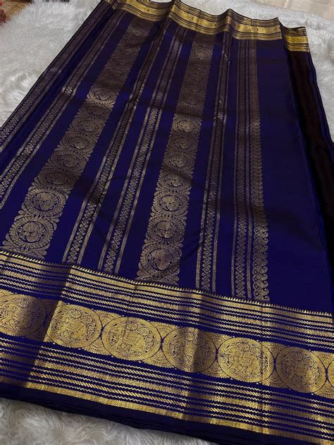 Arresting Navy Blue Soft Banarasi Silk Saree With Conflate Blouse Piec ...