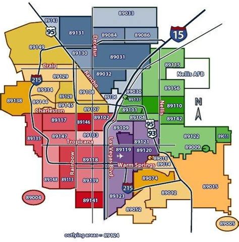 Las Vegas Zip Code Map Printable