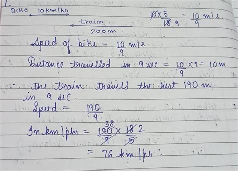 mine is travelling on his bike with the speed 10 kilometre per hour if ...