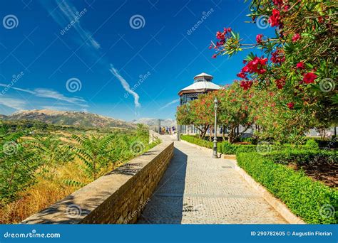 Ronda, Spain. View from the Paseo De Los Ingleses Stock Image - Image ...