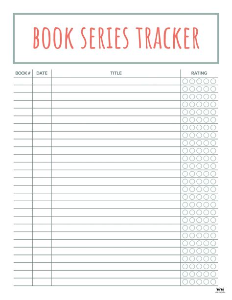 Reading Tracking Printable