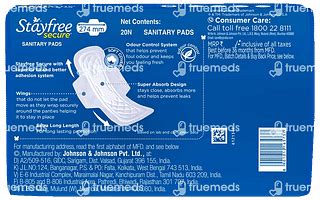 Stayfree Secure Size Xl Sanitary Pads Packet Of 20 - Uses, Side Effects ...