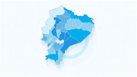 Premium Vector | Blue Map of Ecuador Ecuador map with borders of the states country high detailed