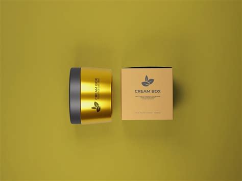 Cosmetic cream box mockup | Premium PSD