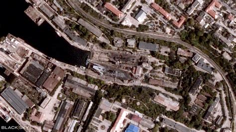 Satellite images show damage to Russian naval vessels struck in Ukraine ...