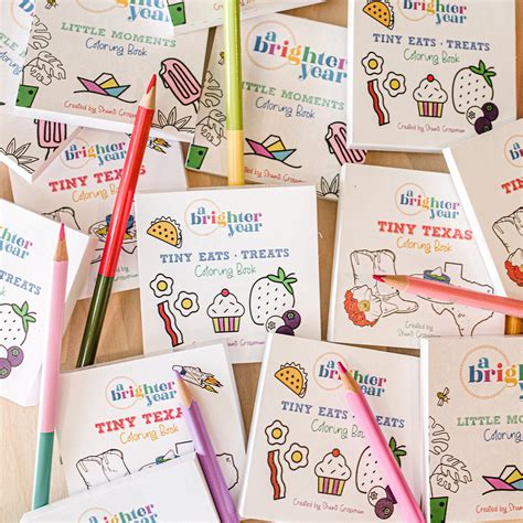 Mini Coloring Books -Pocket-Sized Fun for Adults - A Brighter Year