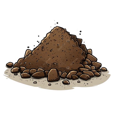 Cartoon Doodle Pile Of Dirt, Pile, Dirt, Mud PNG Transparent Image and ...