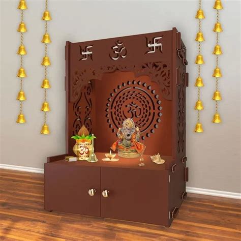 Wall Mounted Brown Wooden Temple Manufacturer, Supplier from Noida