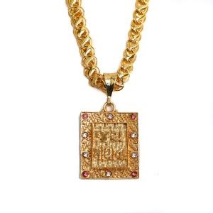 DIPALI gold plated jay madhata locket with chain for boys Gold-plated ...