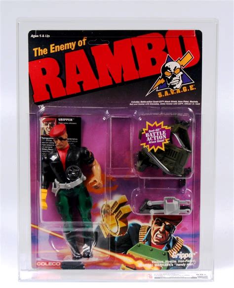 1986 Coleco Rambo S.A.V.A.G.E. Carded Action Figure - Gripper