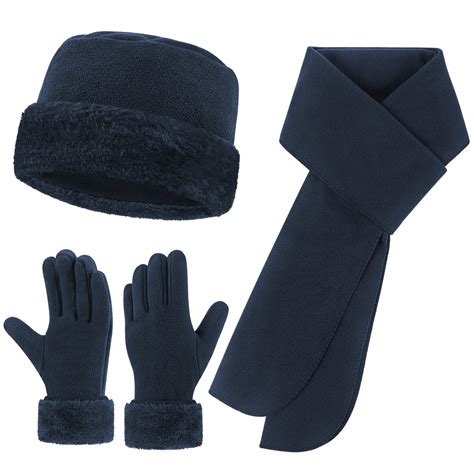Loritta Women Beanie Hat Long Classic Scarf Warmer Gloves Set Winter ...