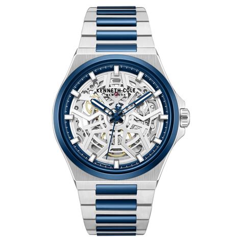 Buy Online Kenneth Cole Automatic Silver Dial Two Toned Stainless Steel ...