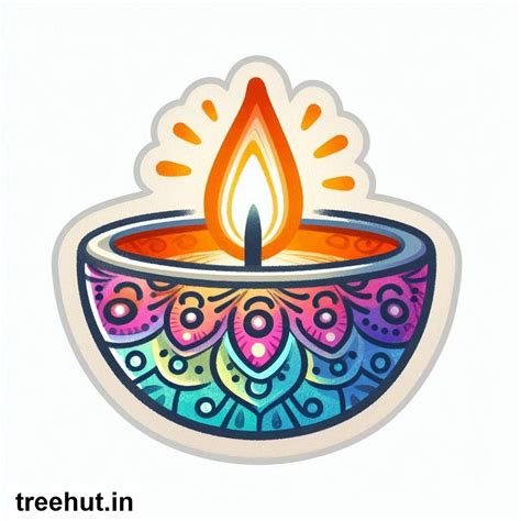 Free Diwali Diya Stickers Cutout Printables for Diwali Decorations ...