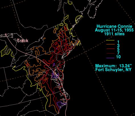 Hurricane Connie, August 12, 1955