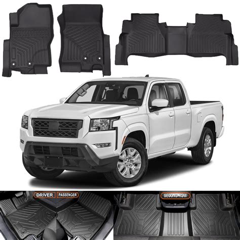 YouLoveIt 3-Piece Litchi Pattern Foot Mat Set for Nissan Frontier 2022 ...