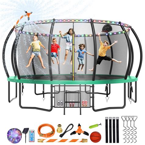 Lyromix 16FT Trampoline for Kids and Adults, Outdoor Trampolines with