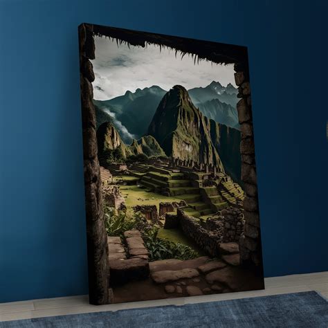 Macha Pichu Mountain - Landscape Canvas Wall Art Painting Prints ...