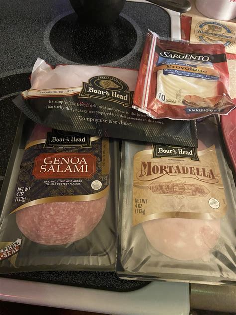 Boar’s Head Tavern ham, Genoa salami and mortadella, with provolone ...