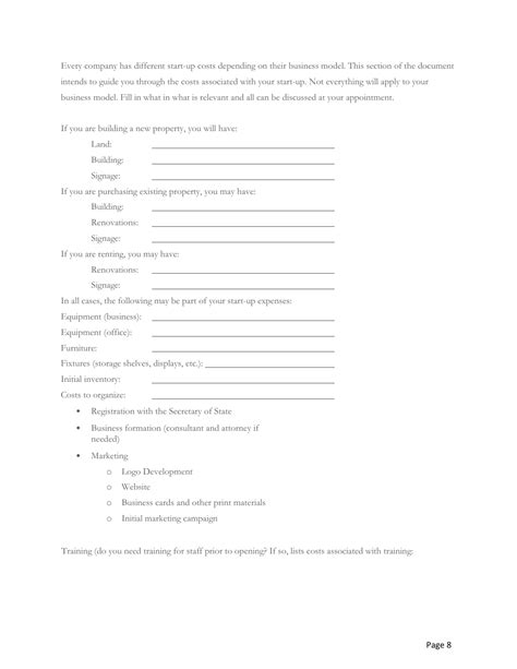 Blank Business Plan Template 的图像结果