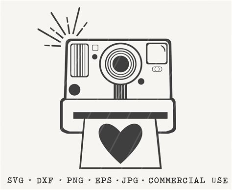 Polaroid Camera Clipart Black And White