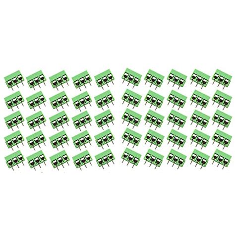 TECHDELIVERS® 3 Pin Screw Terminal Block PCB mount block wire connector ...