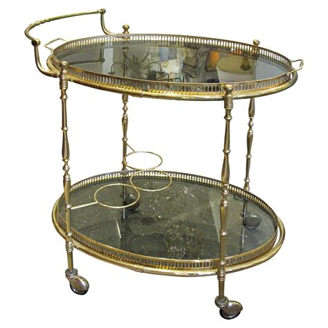 Antique Bar Cart or Tea Serving Cart with Tray at 1stDibs | antique ...