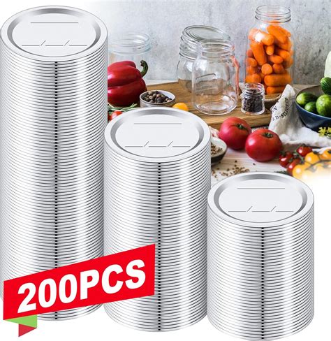 Amazon.com: 200 PCS Canning Lids Regular Mouth,2.76in Regular Mouth ...
