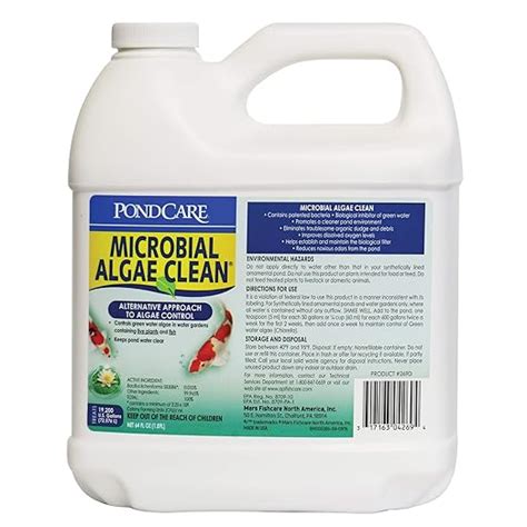 PONDCARE Microbial Algae Clean Pond Algae Controler 64-Ounce : Amazon ...