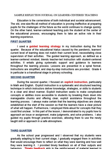 Image result for Learning Journal Example