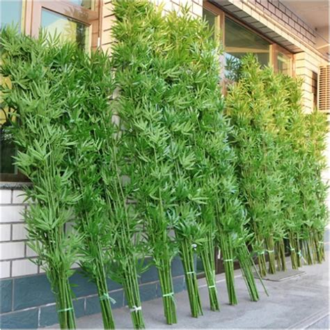 Amazon.com: Large Artificial Bamboo Plants Plastic Trees Outdoor Indoor ...