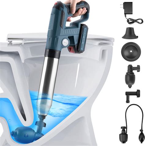Electric Toilet Plunger Heavy Duty: High Pressure Air Drain Blaster for ...