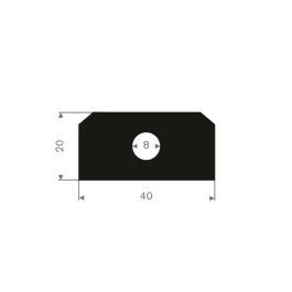 Butoir 40x20mm