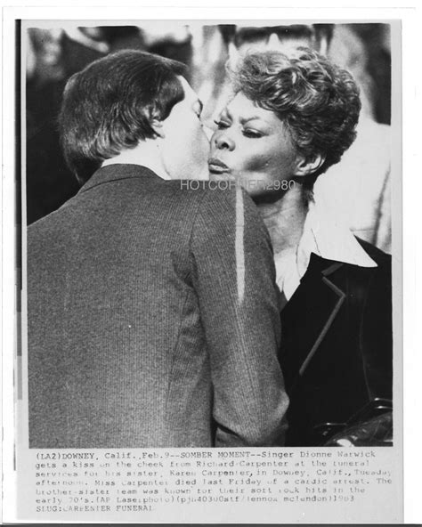 KAREN CARPENTER FUNERAL DIONNE WARWICK RICHARD CARPENTER 1983 8X10 AP ...