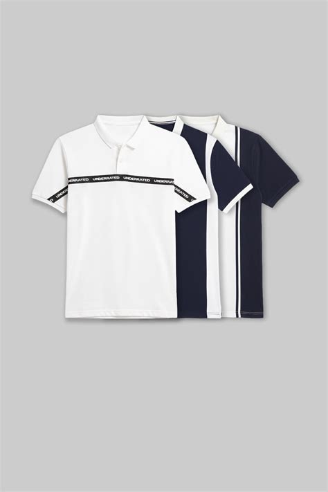 Buy Pack of 3 Colourblocked men's Polo T-shirt combo