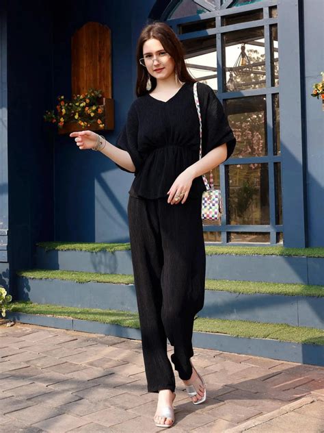 Black Color Design Co-Ords Sets For Women - VJV Now - India