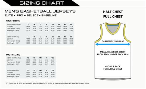 Men's Basketball Jersey Size Guide - Prodigy Athletic Gear