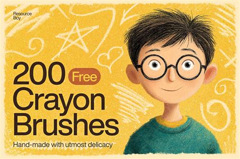 200 Crayon Photoshop Brushes
