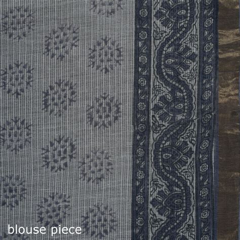 Sanganeri Hand Block Print Kota Doria Cotton Saree