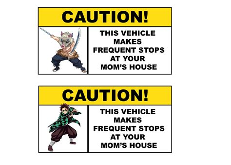 Super Combination Of Demon Slayer Tanjiro Inosuke To Caution Drivers ...