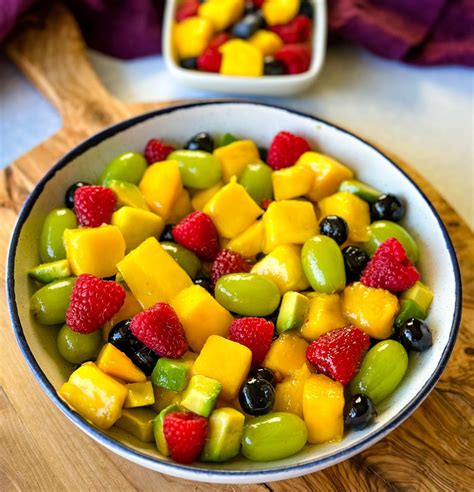 Mango Fruit Salad with Honey Lime Dressing