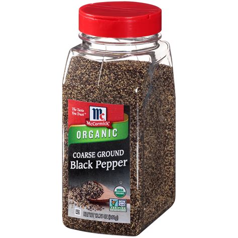 McCormick Organic Coarse Ground Black Pepper, 12.75 oz | Stuffed ...