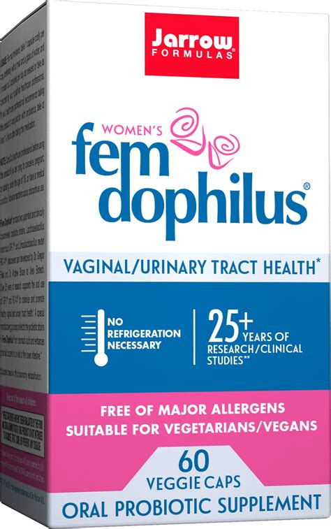 Jarrow Formulas Fem-Dophilus 60 Veggie Capsules - Womens Probiotic for ...