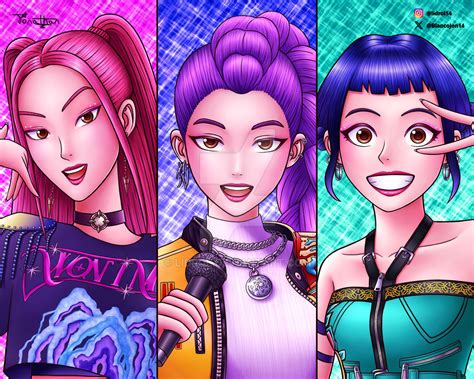 Rumi, Mira and Zoey (HUNTR/X) by Lidrol on DeviantArt