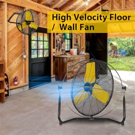 VENTISOL 24 Inch Industrial Wall Mount Fan, 720° Tilting Heavy-duty Fan ...