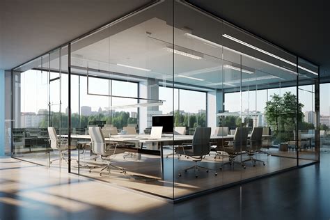 Glass Office Meeting Room_glass Building Graphic by Motin · Creative ...