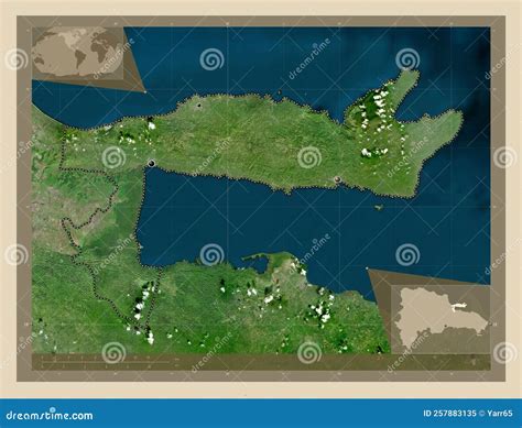 Samana, Dominican Republic. High-res Satellite. Major Cities Stock ...